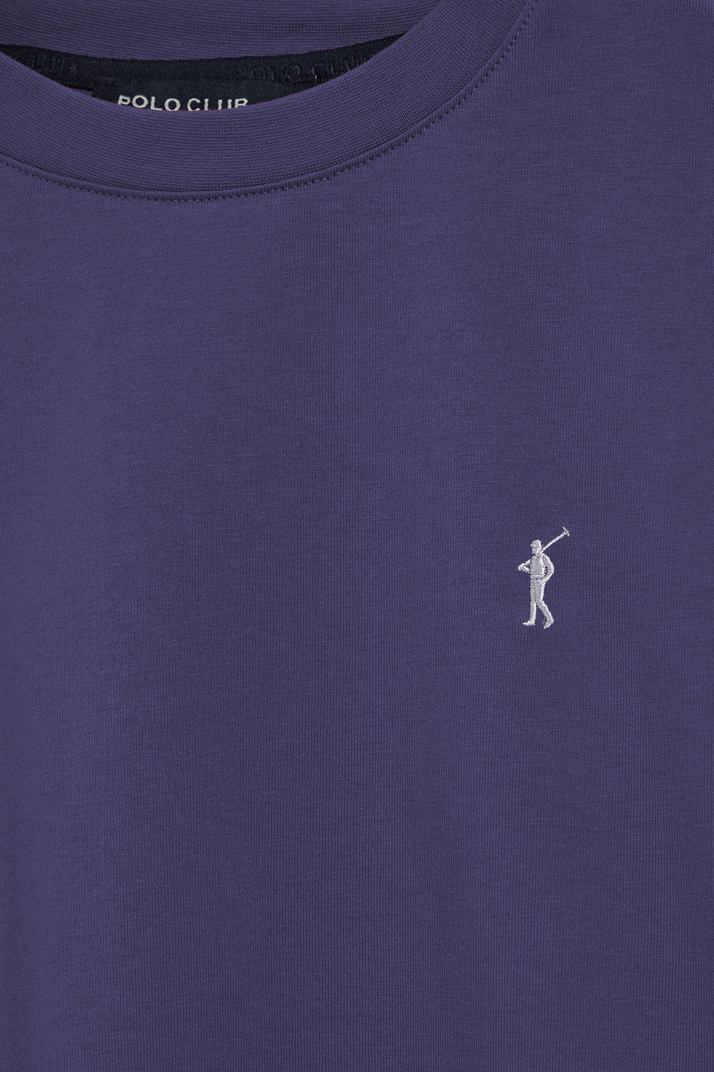 Camiseta azul con cuello redondo y logo bordado Rigby Go - Image 6