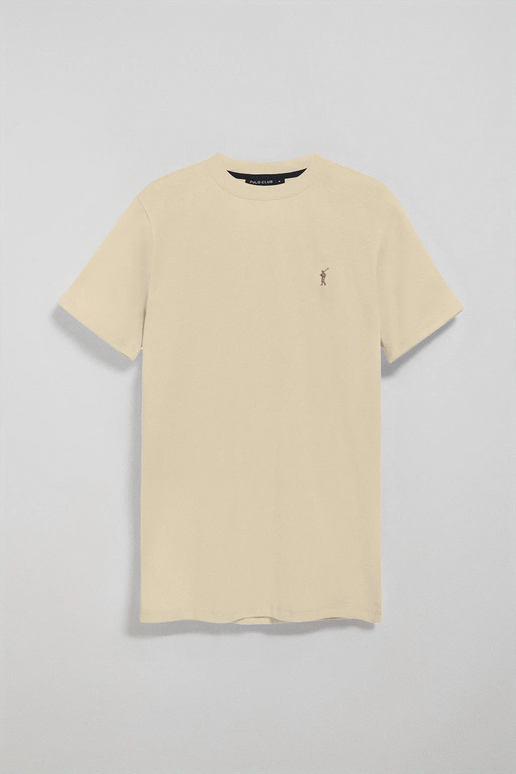 Camiseta beige con cuello redondo y logo bordado Rigby Go - Image 8