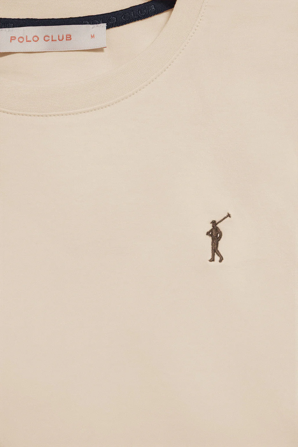 Camiseta beige de manga corta con logo bordado Rigby Go - Image 6