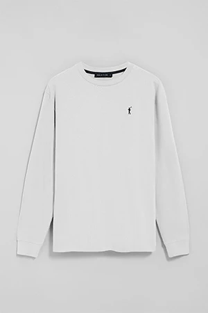 Camiseta de manga larga blanca con logo bordado Rigby Go - Image 9