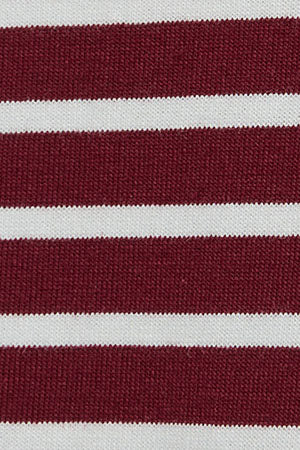 Camiseta de rayas granate y color crudo de corte holgado con logo Rigby Go - Image 11