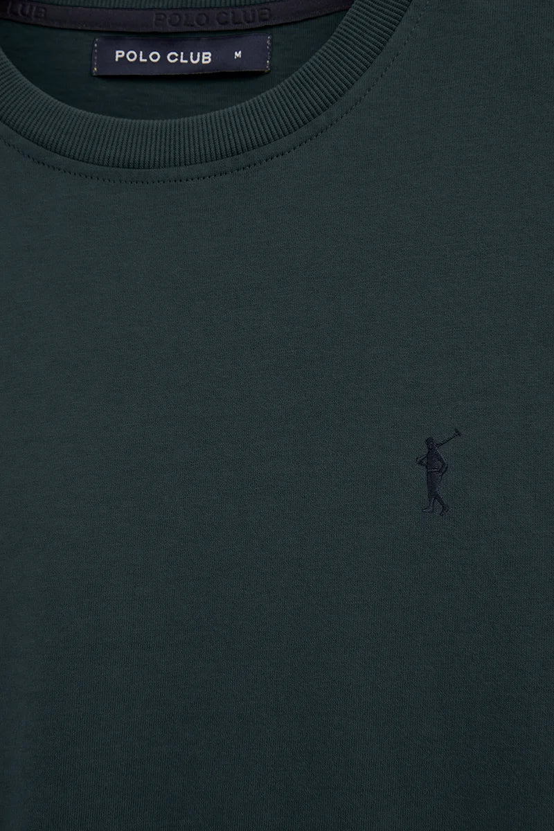 Camiseta azul marino de corte holgado y cuello redondo con logo Rigby Go - Image 7