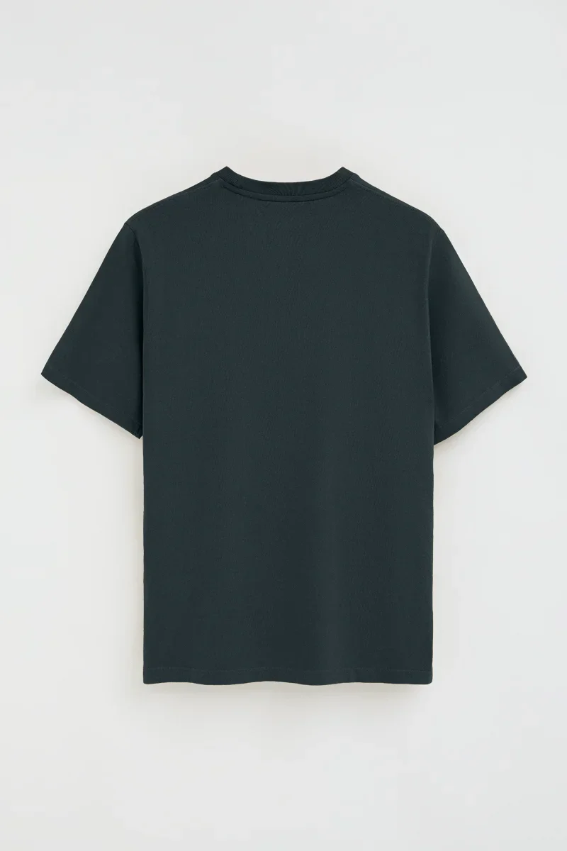 Camiseta azul marino de corte holgado y cuello redondo con logo Rigby Go - Image 8