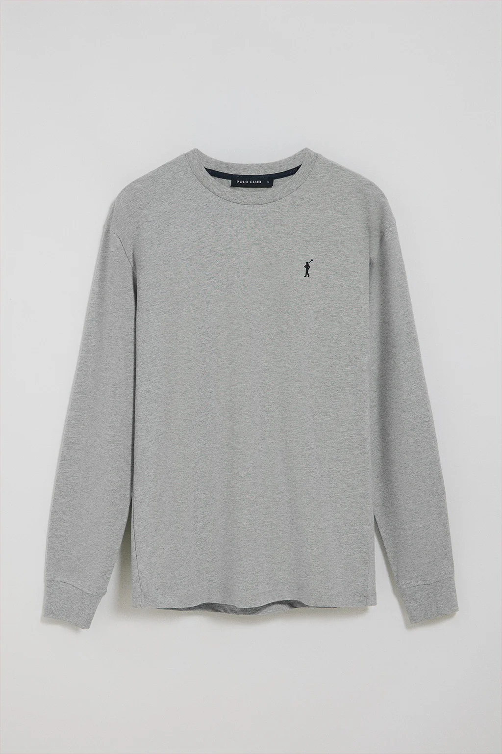 Camiseta de manga larga gris vigoré con logo bordado Rigby Go - Image 7