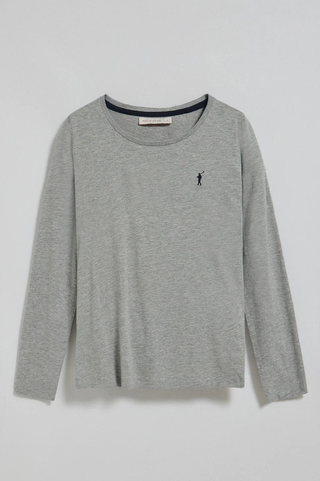Camiseta básica de manga larga gris vigoré con logo Rigby Go - Image 8