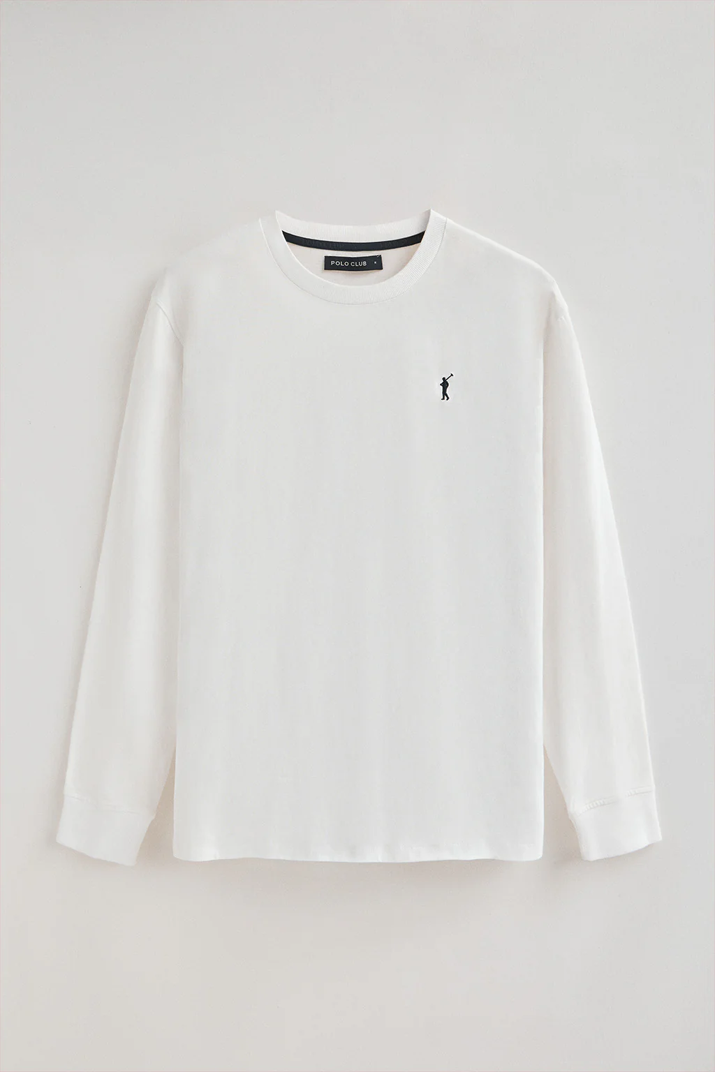 Camiseta blanca de manga larga y logo bordado Rigby Go - Image 5