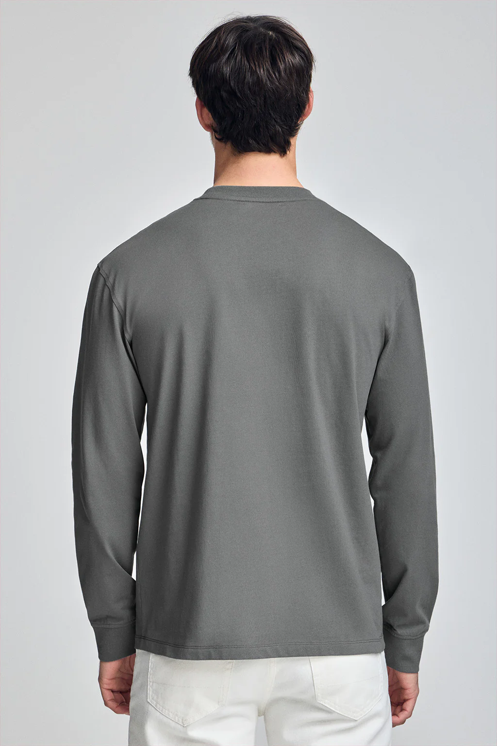 Camiseta gris asfalto de manga larga y bordado Rigby Go - Image 2