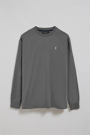 Camiseta gris asfalto de manga larga y bordado Rigby Go - Image 6