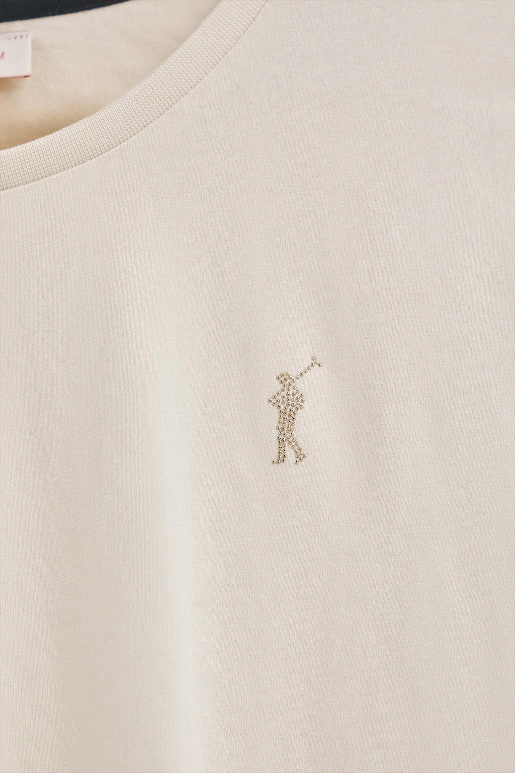 Camiseta color crudo de manga larga y cuello redondo con logo Rigby Go Gold - Image 6