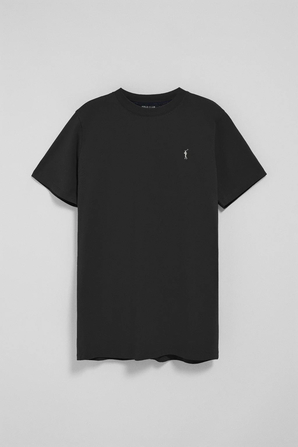 Camiseta negra con cuello redondo y logo bordado Rigby Go - Image 5
