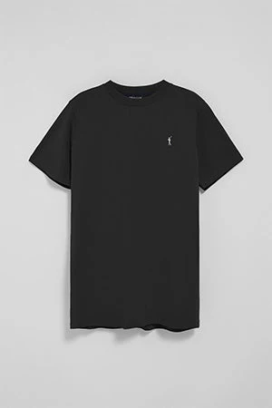 Camiseta negra con cuello redondo y logo bordado Rigby Go - Image 9