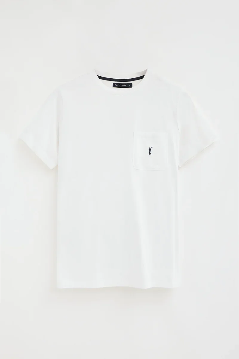 Camiseta blanca con bolsillo y logo Rigby Go - Image 5