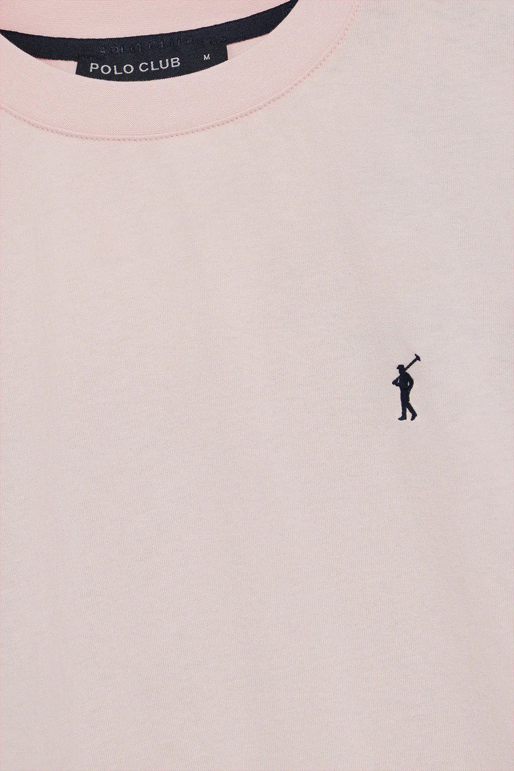 Camiseta rosa claro con cuello redondo y logo bordado Rigby Go - Image 10