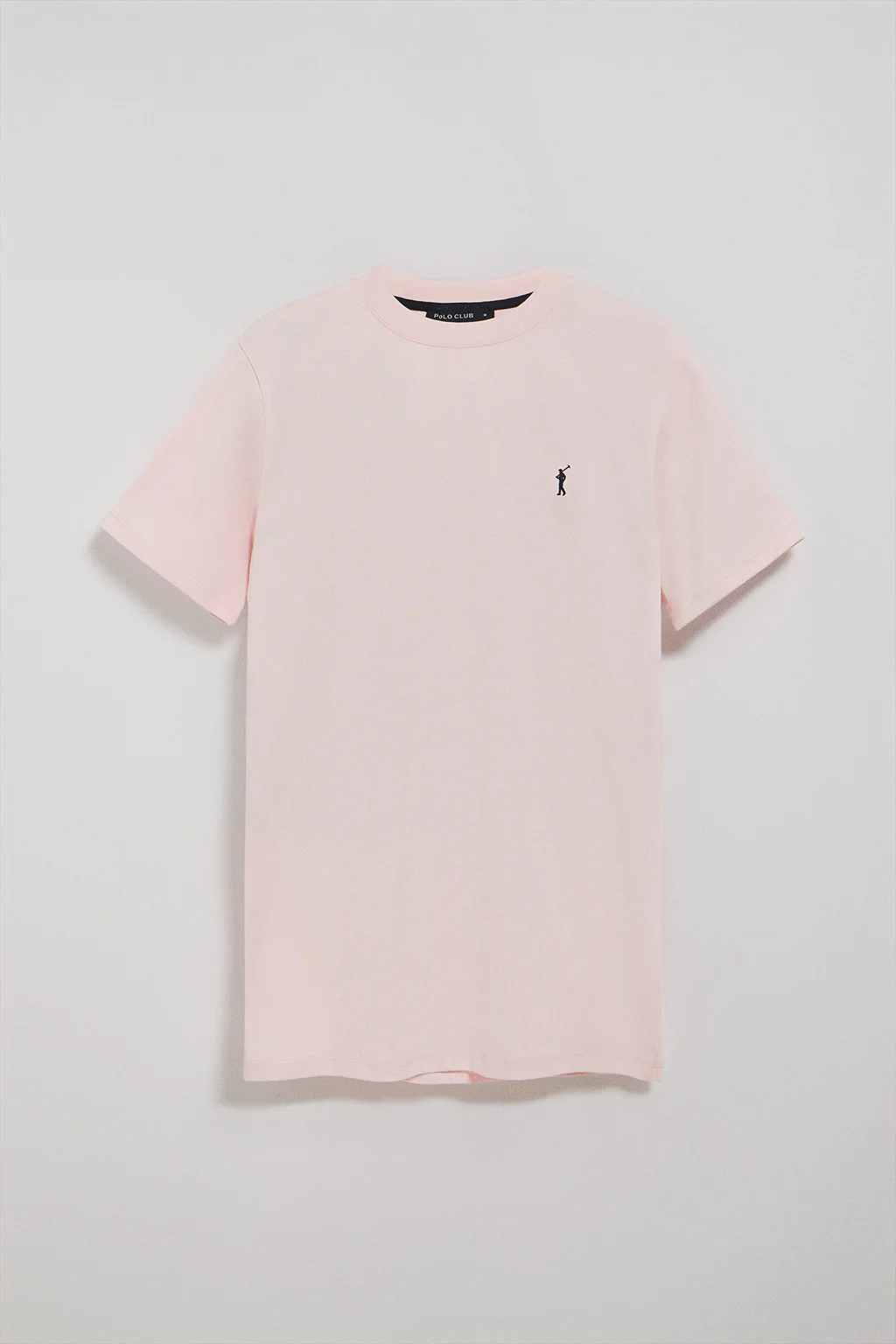 Camiseta rosa claro con cuello redondo y logo bordado Rigby Go - Image 5