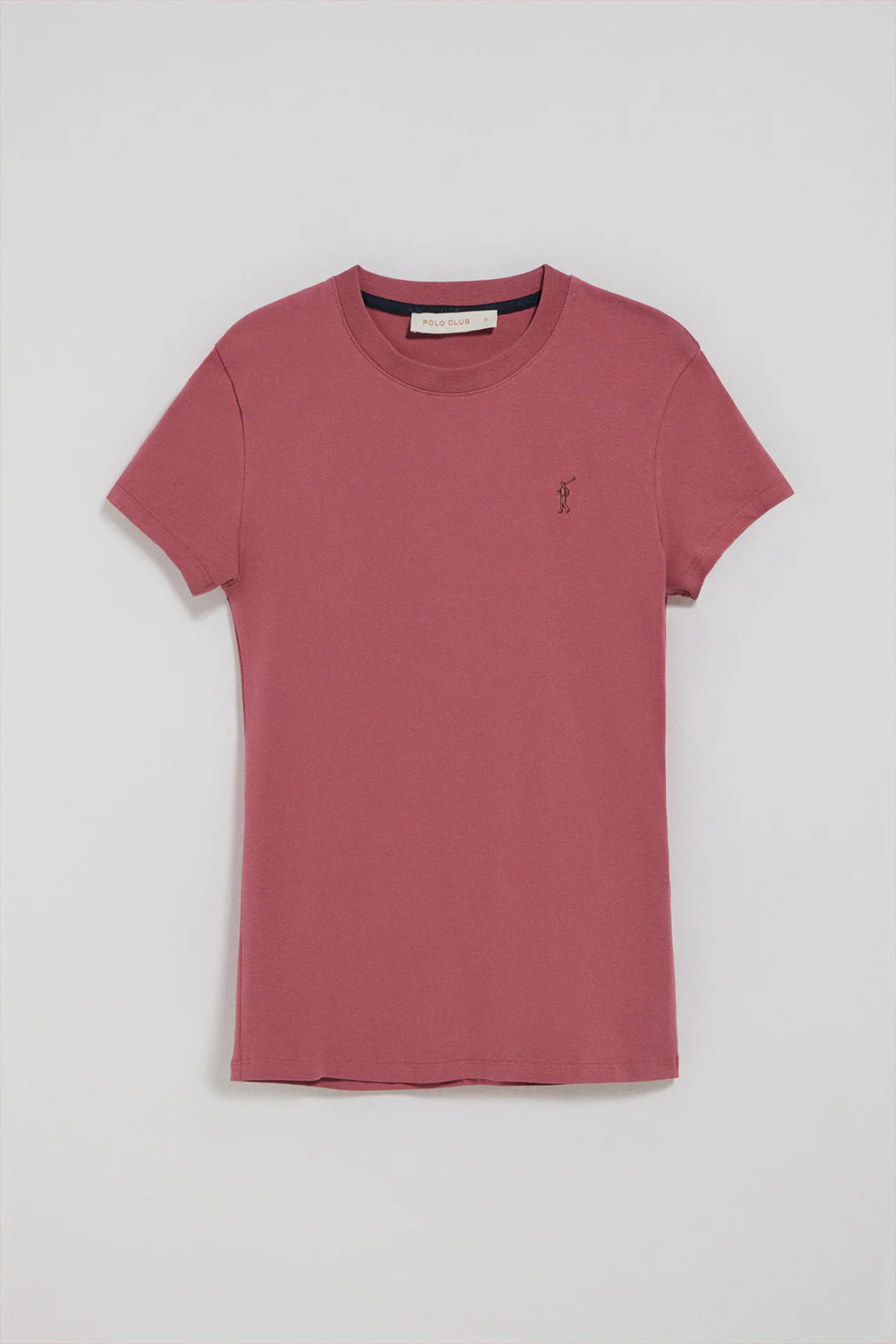 Camiseta color rosa vino de manga corta con logo bordado Rigby Go - Image 8