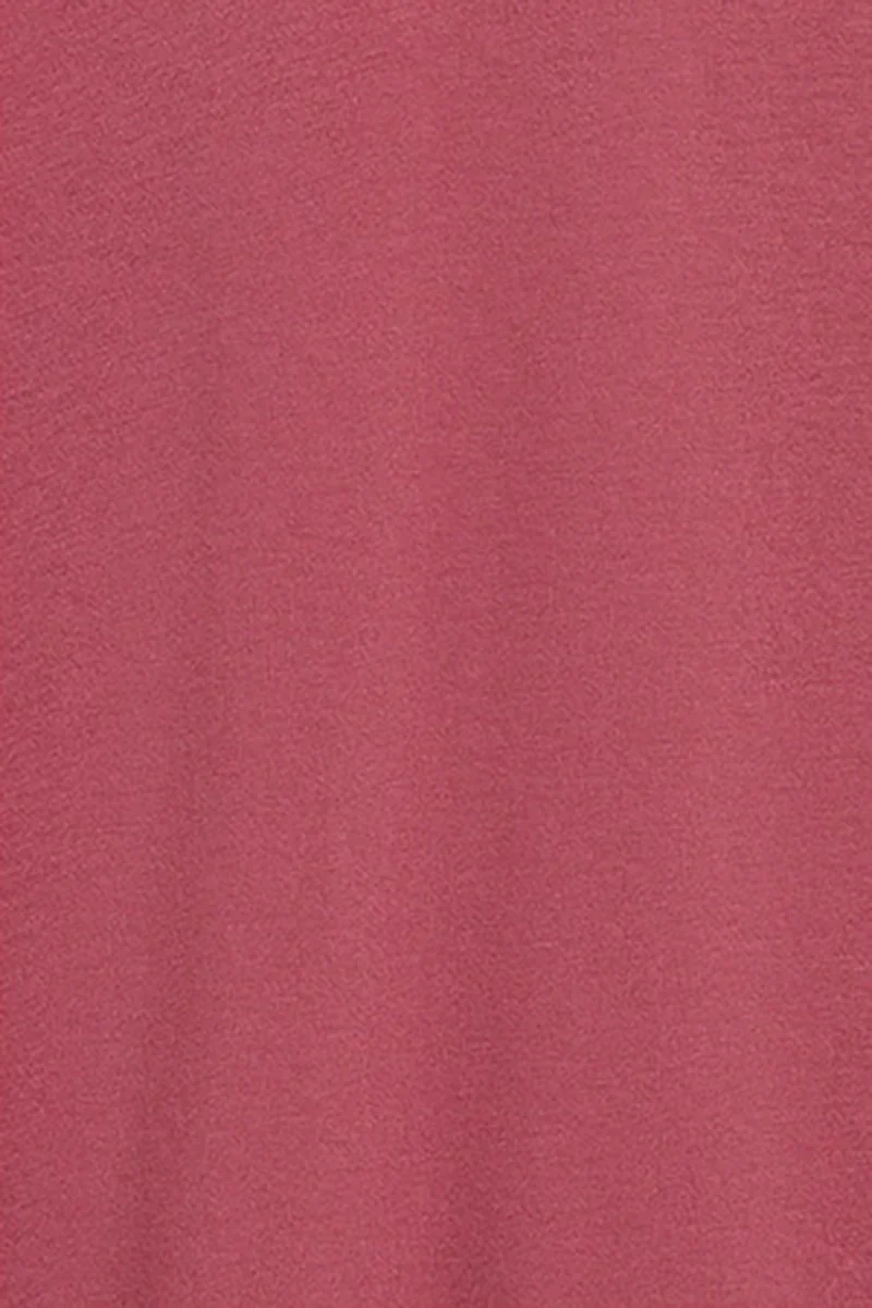 Camiseta color rosa vino de cuello de pico y manga corta con bordado Rigby Go - Image 11