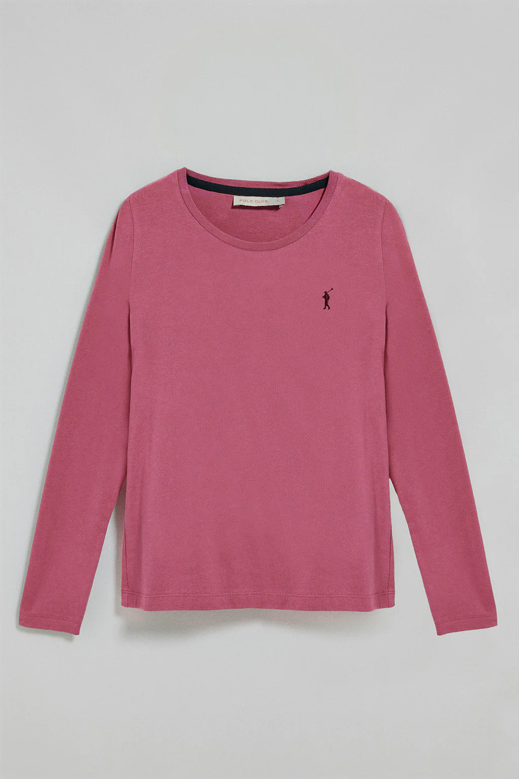 Camiseta básica de manga larga color rosa vino con logo Rigby Go - Image 8
