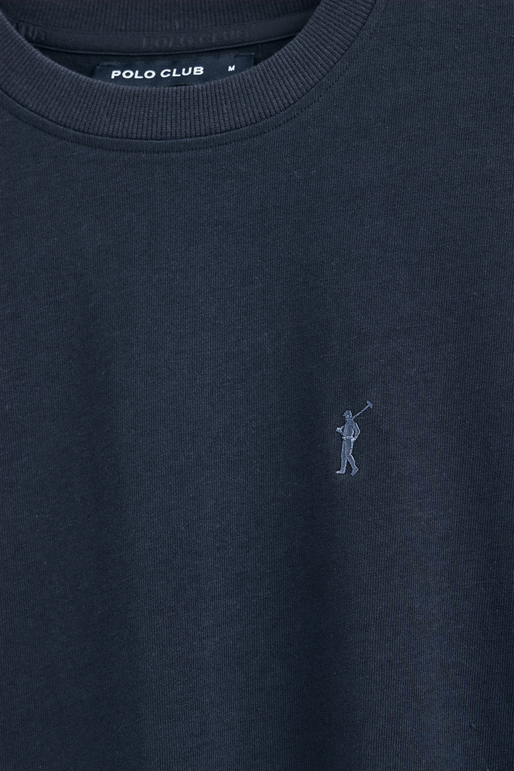 Camiseta azul marino de algodón y lino con bordado Rigby Go - Image 6