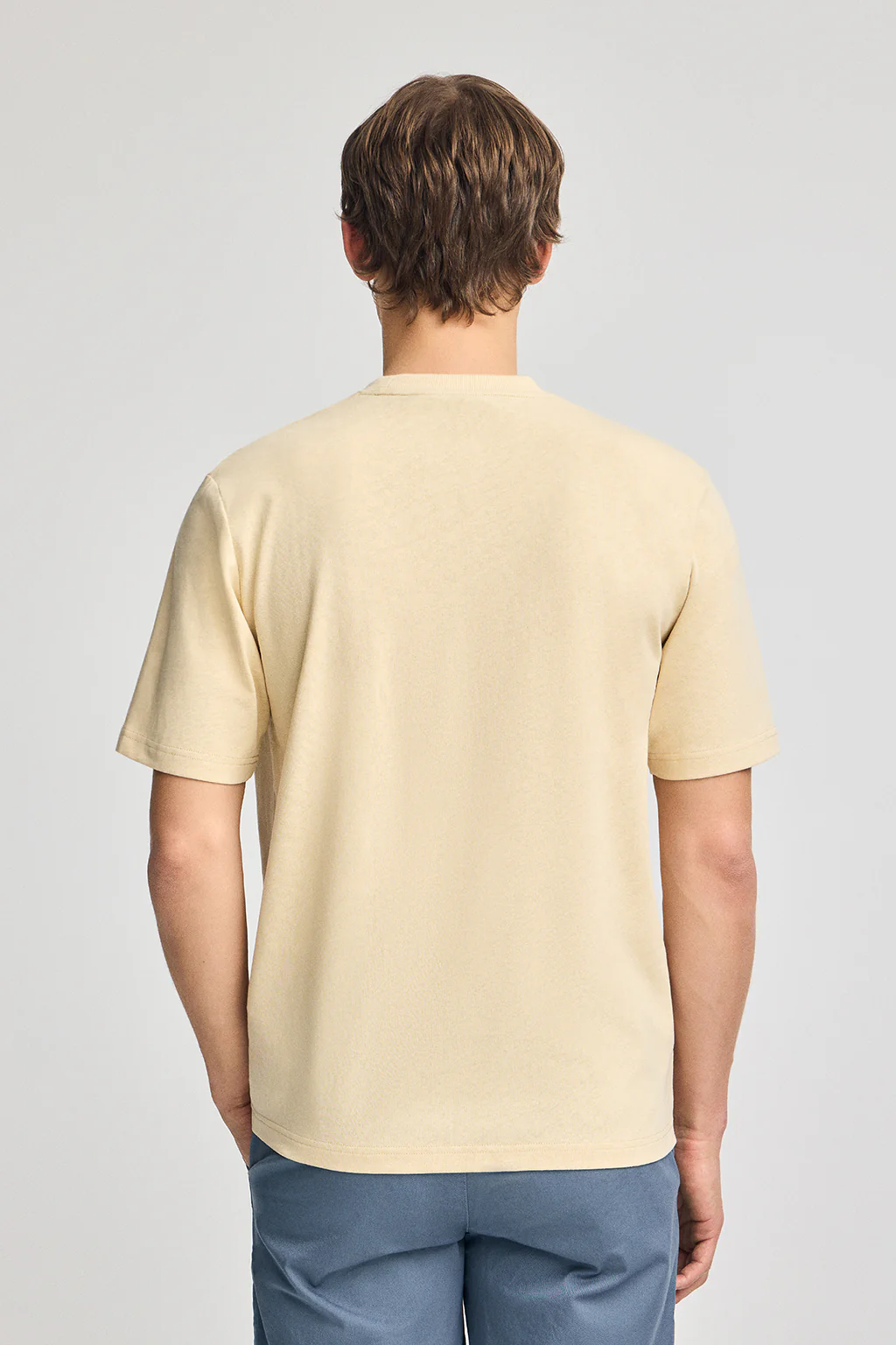 Camiseta color marfil de algodón y lino con bordado Rigby Go - Image 4