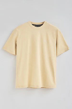 Camiseta color marfil de algodón y lino con bordado Rigby Go - Image 8
