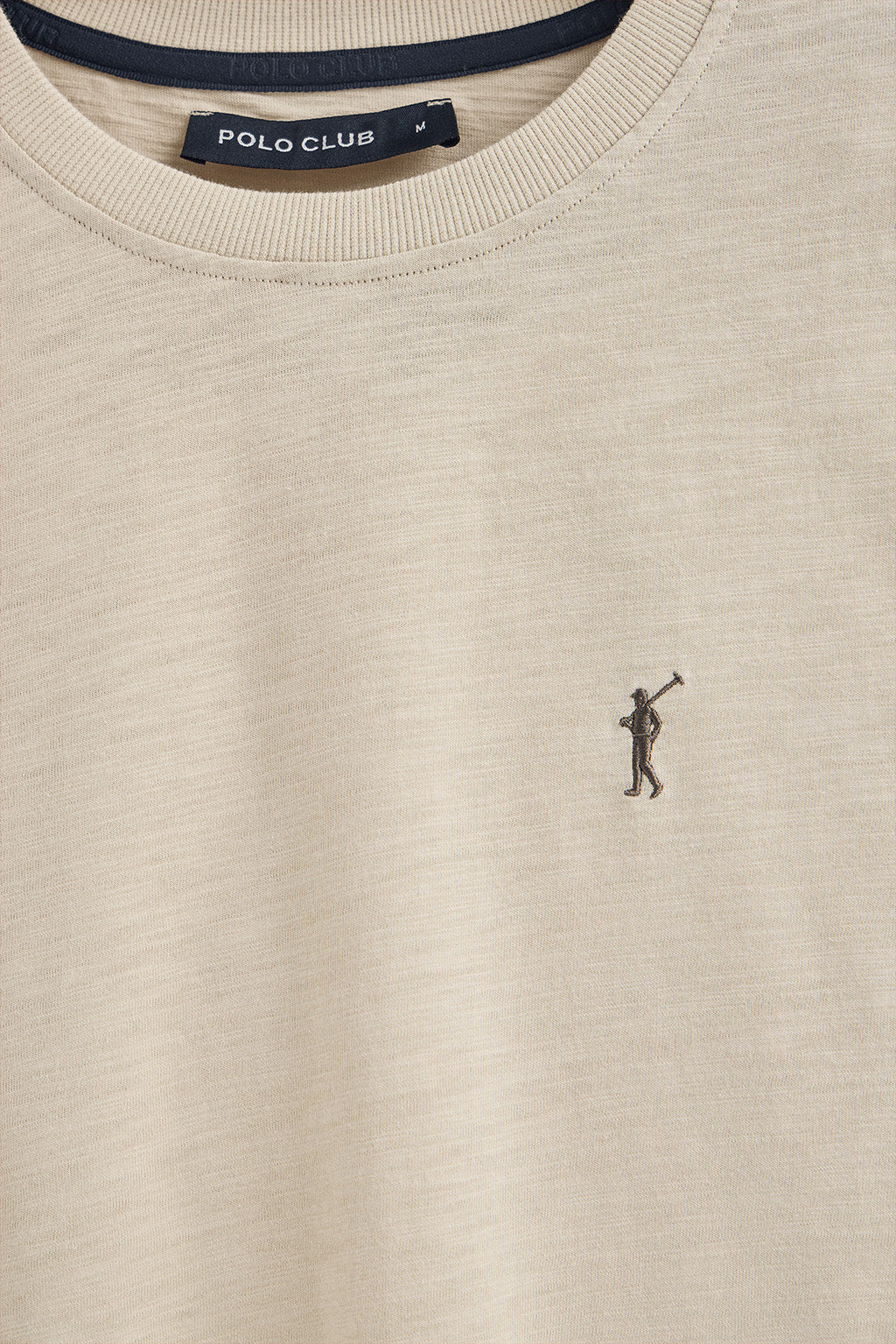 Camiseta beige de algodón flamé y bordado Rigby Go - Image 6