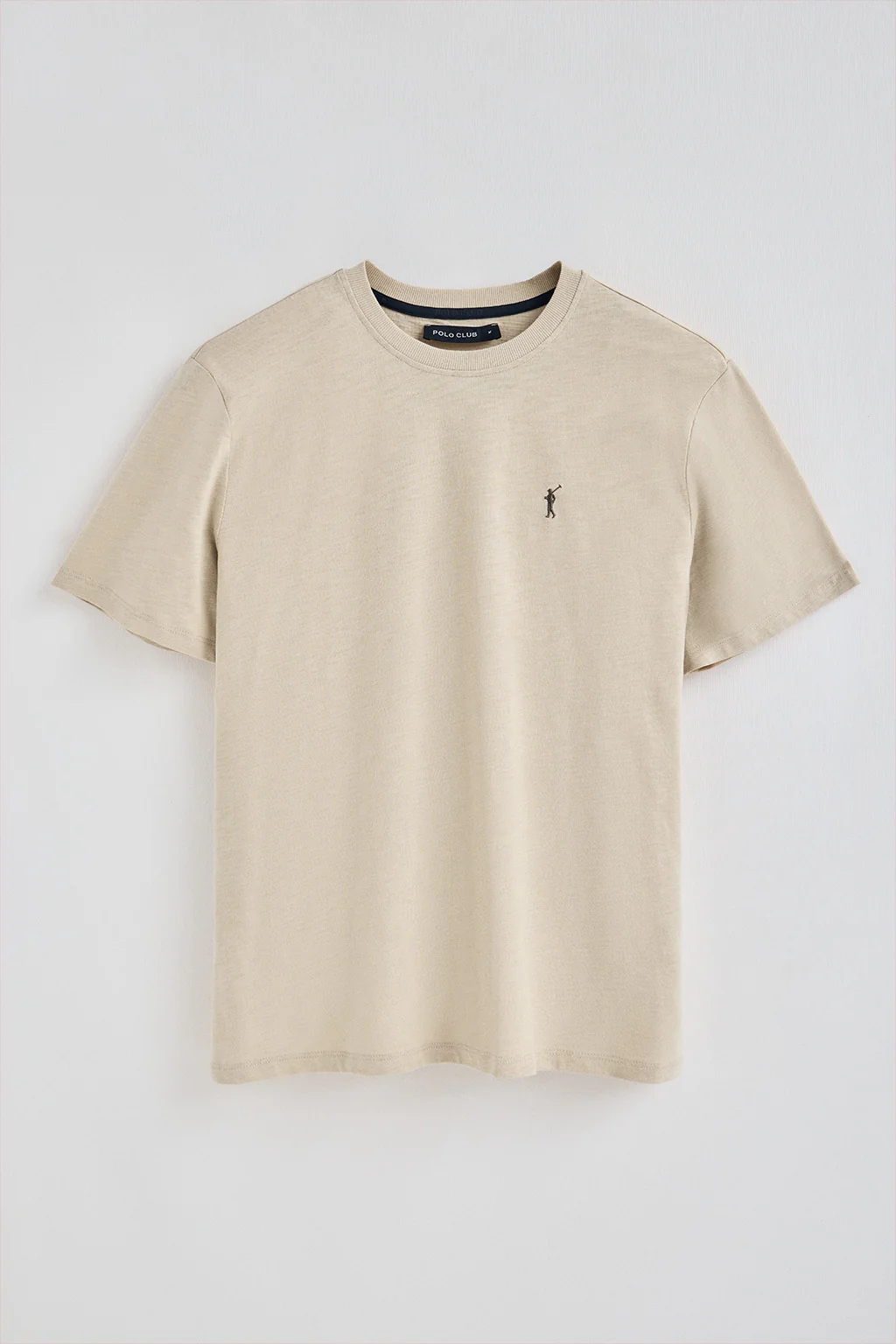 Camiseta beige de algodón flamé y bordado Rigby Go - Image 7