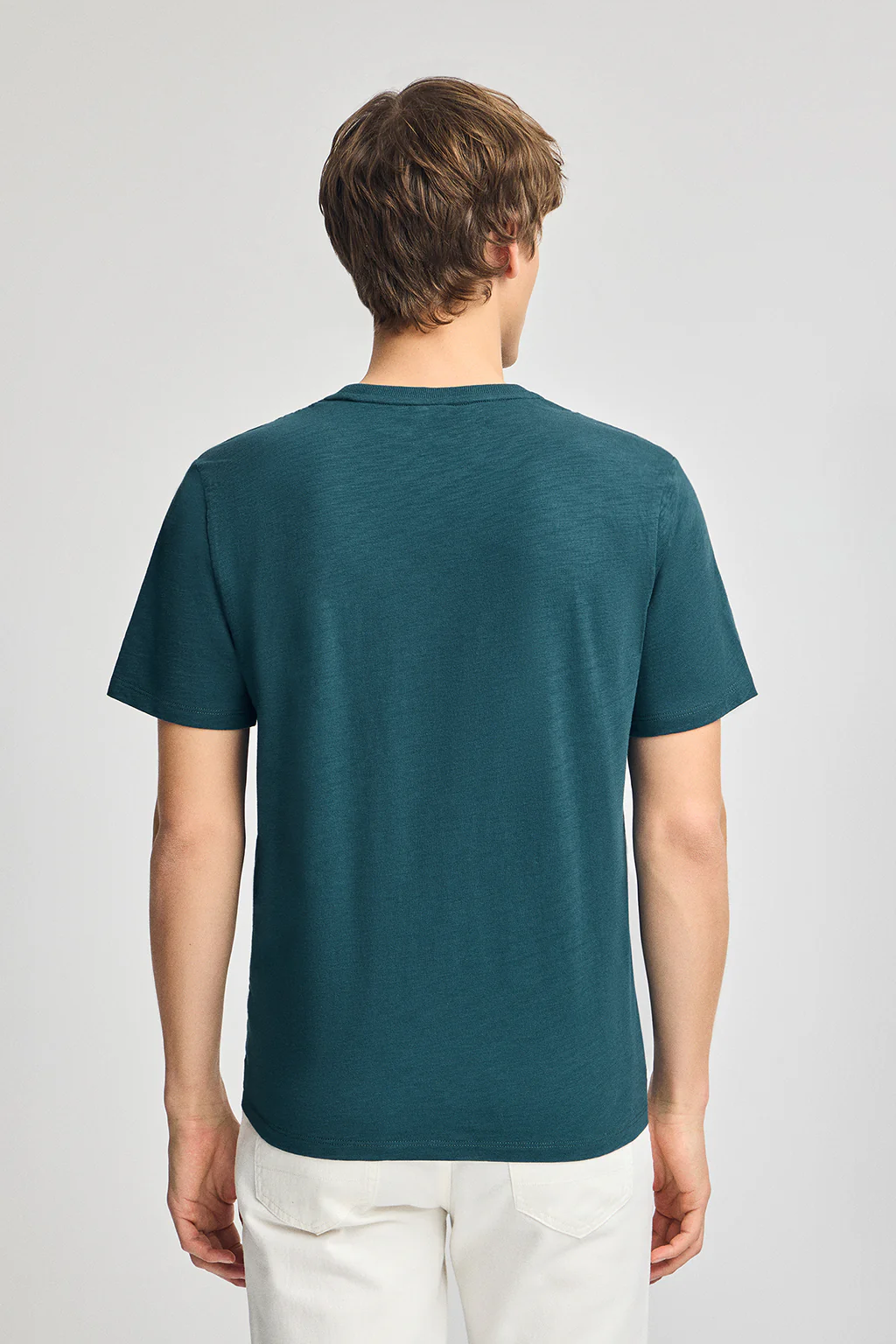 Camiseta azul de algodón flamé y bordado Rigby Go - Image 4