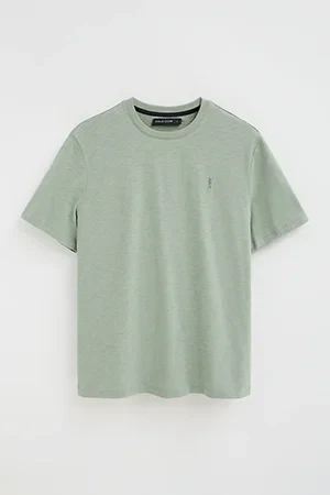 Camiseta verde pálido de manga corta y corte holgado con logo Rigby Go - Image 10