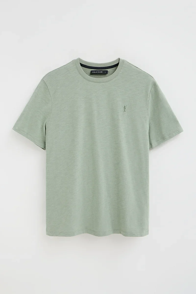 Camiseta verde pálido de manga corta y corte holgado con logo Rigby Go - Image 6
