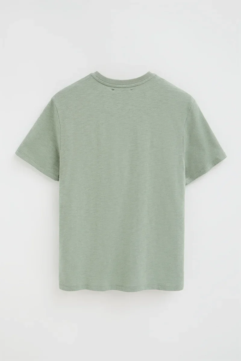 Camiseta verde pálido de manga corta y corte holgado con logo Rigby Go - Image 8