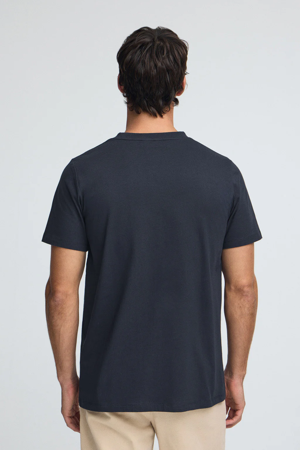 Camiseta azul marino con cuello redondo y bordado Rigby Go - Image 4