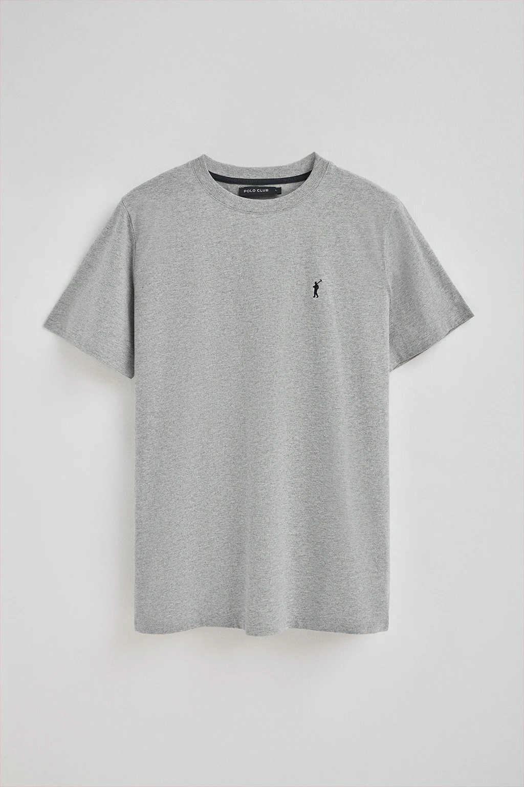 Camiseta gris vigoré con cuello redondo y bordado Rigby Go - Image 8