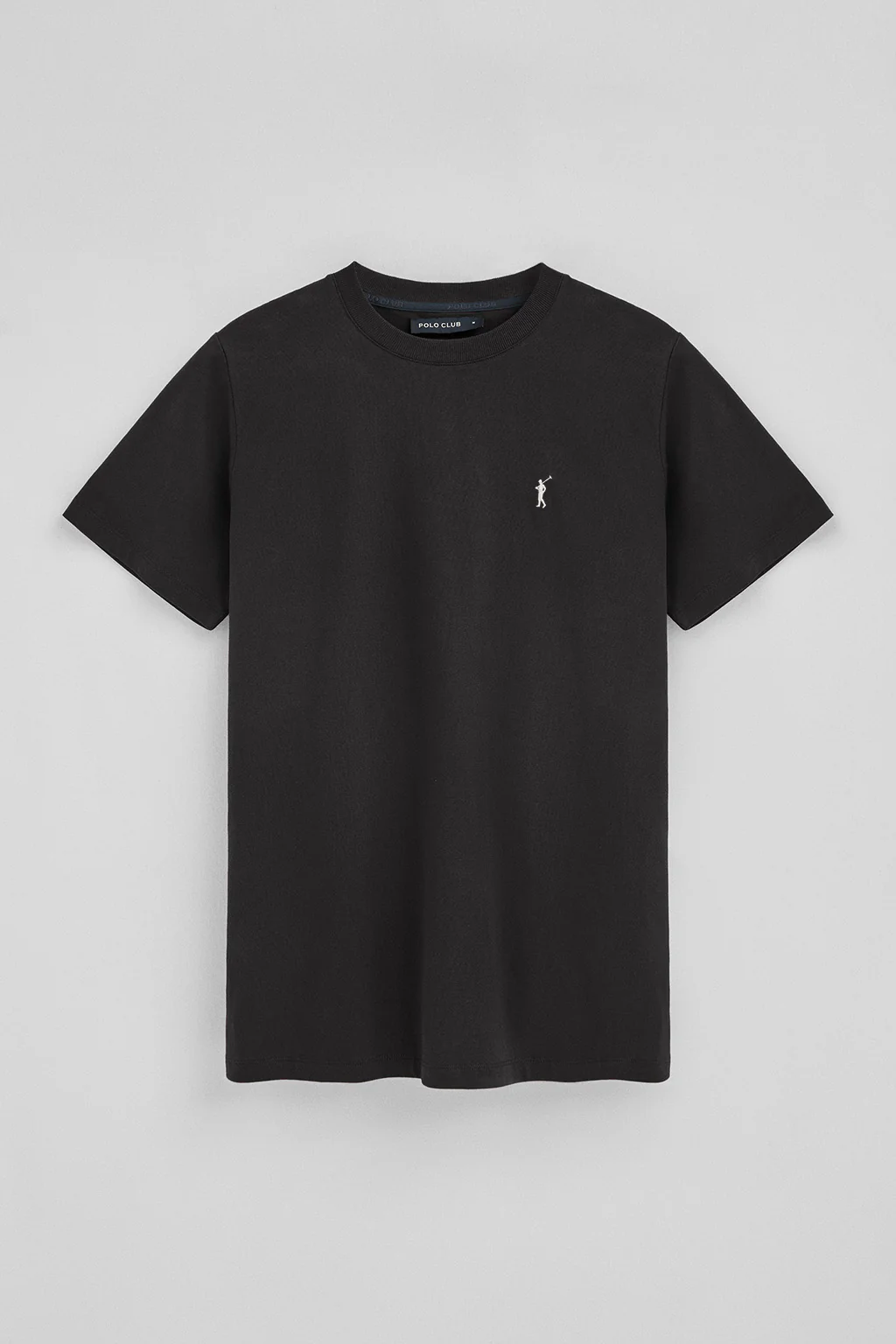 Camiseta negra con cuello redondo y bordado Rigby Go - Image 8