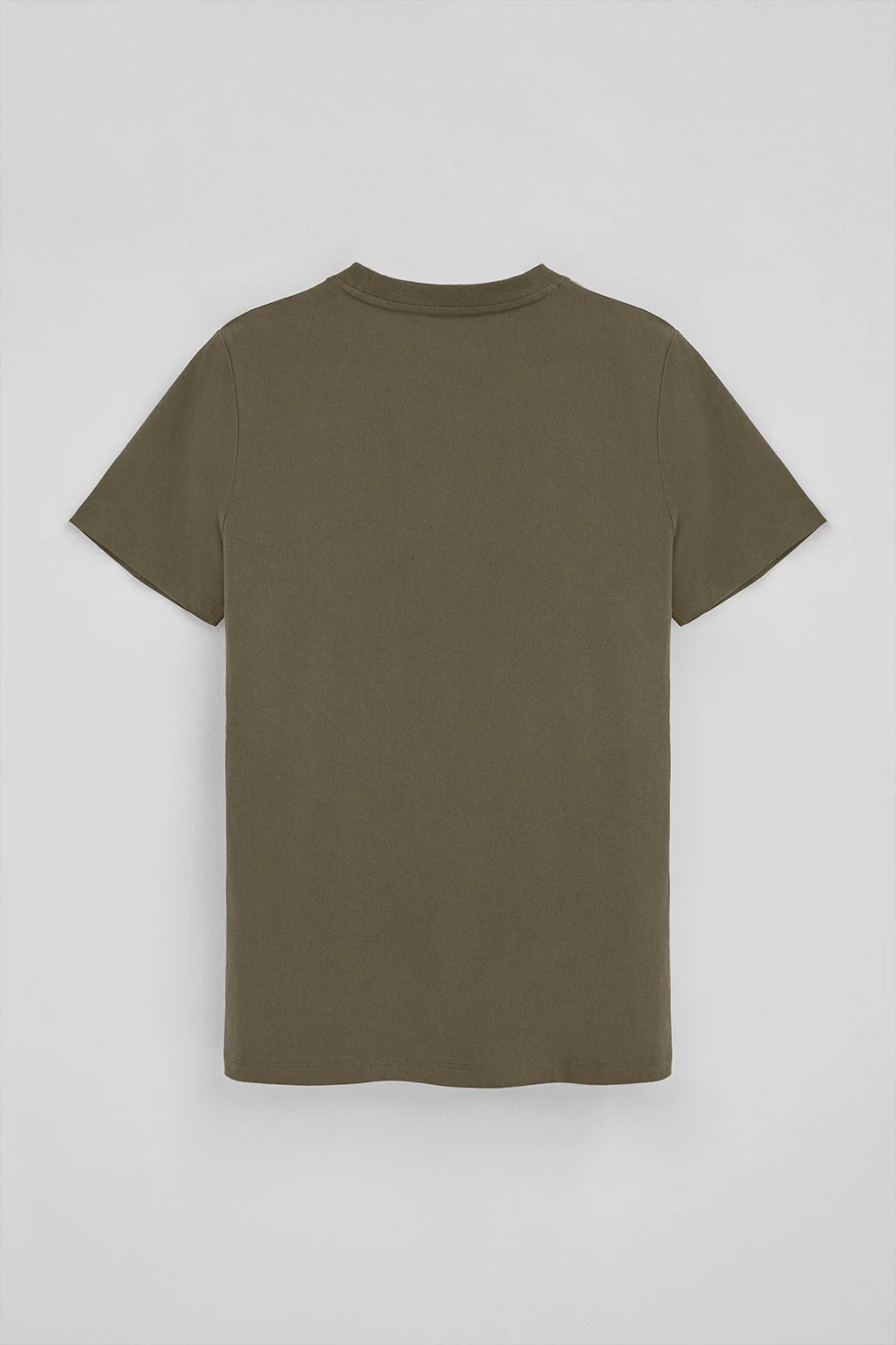 Camiseta verde militar con cuello redondo y bordado Rigby Go - Image 7