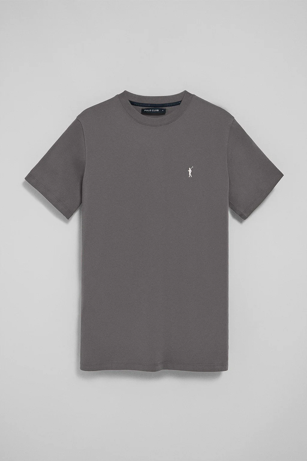 Camiseta gris asfalto con cuello redondo y bordado Rigby Go - Image 8