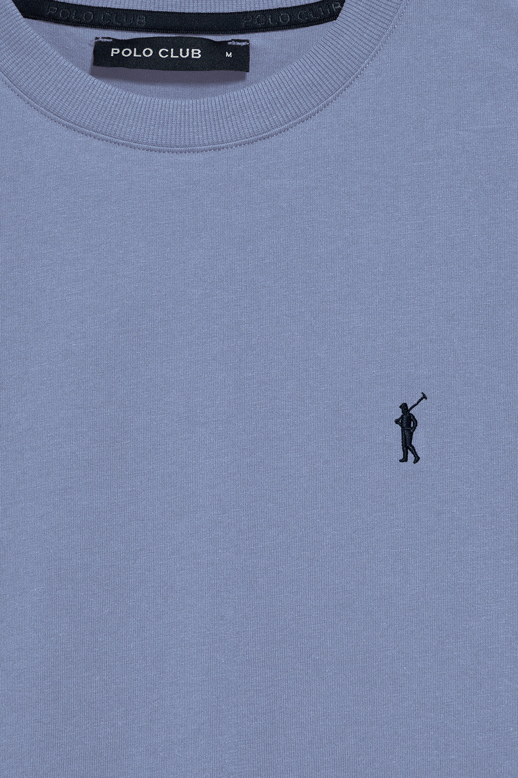 Camiseta azul con cuello redondo y bordado Rigby Go - Image 4