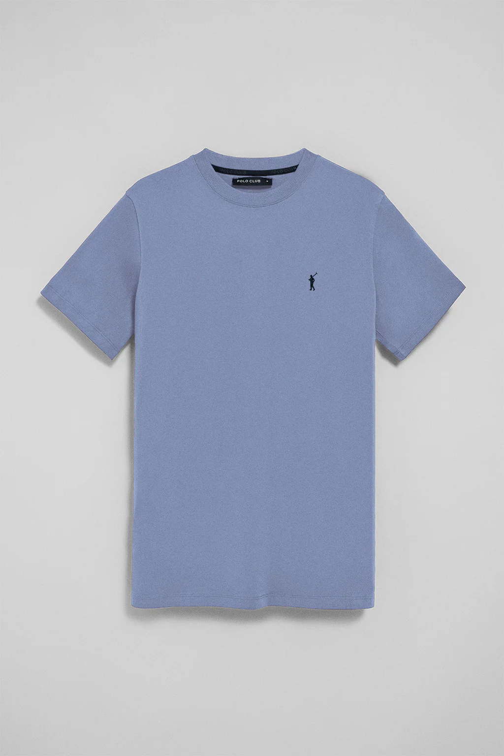Camiseta azul con cuello redondo y bordado Rigby Go - Image 8