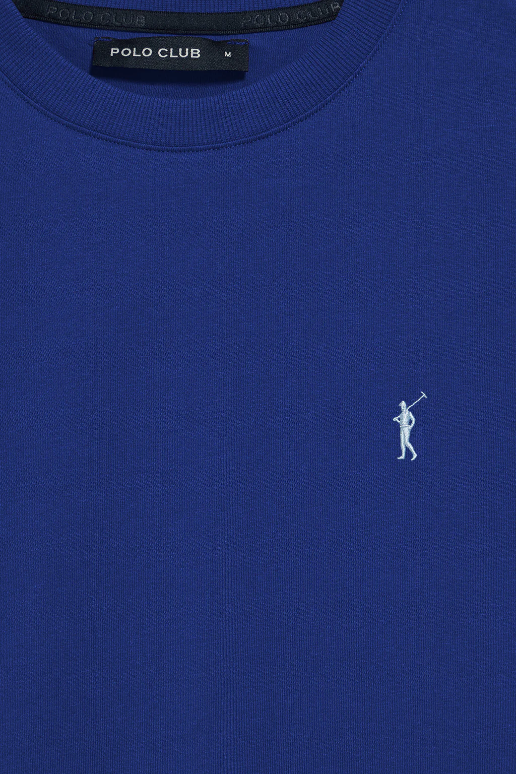 Camiseta azul royal con cuello redondo y bordado Rigby Go - Image 10