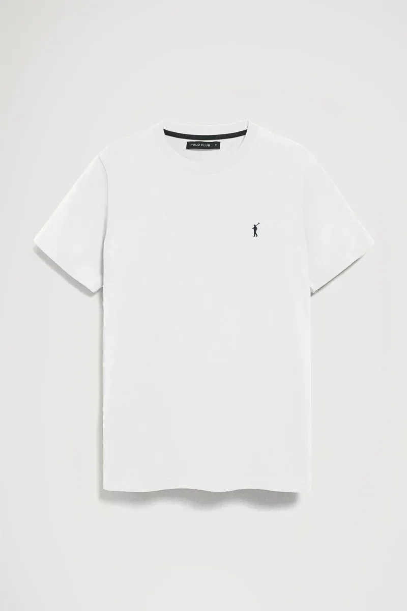 Camiseta blanca con cuello redondo y bordado Rigby Go - Image 5
