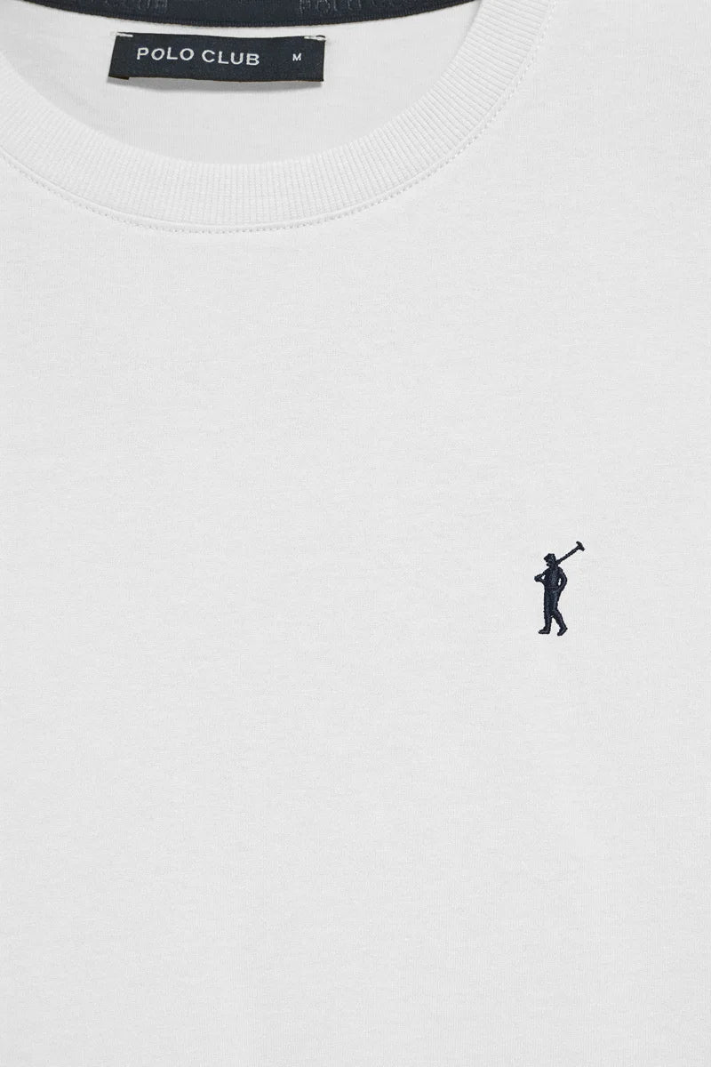 Camiseta blanca con cuello redondo y bordado Rigby Go - Image 6