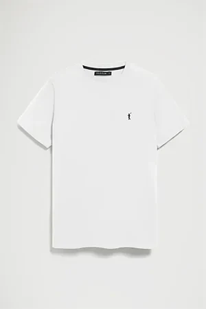 Camiseta blanca con cuello redondo y bordado Rigby Go - Image 8