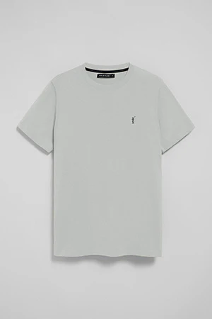 Camiseta gris claro con cuello redondo y bordado Rigby Go - Image 9