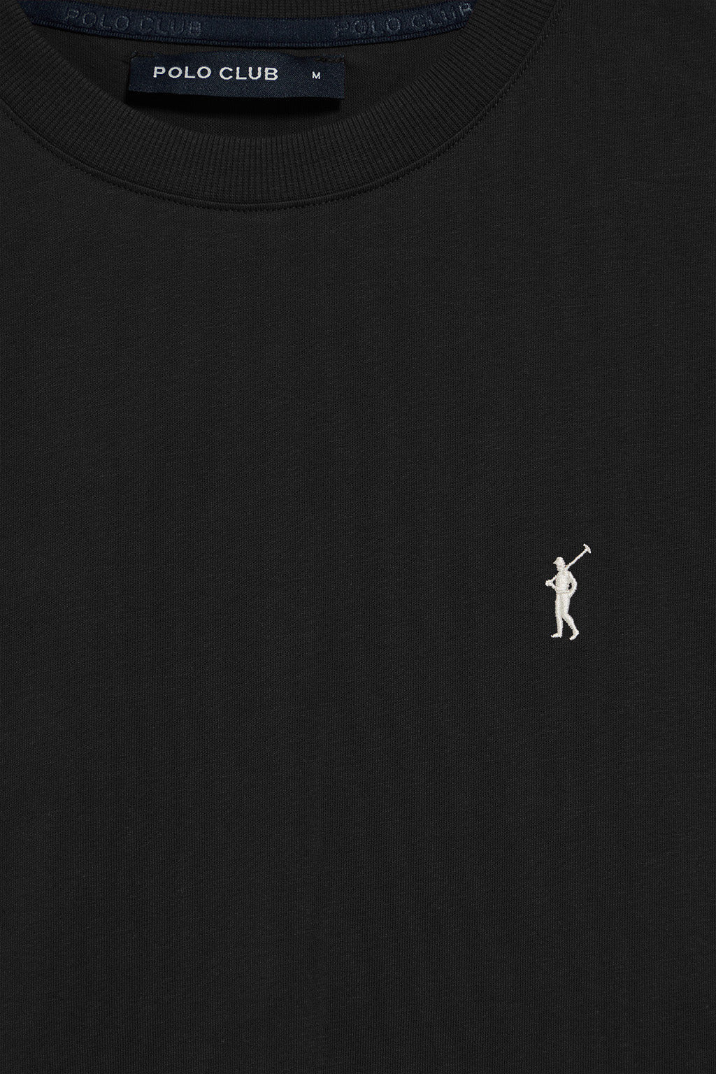 Camiseta negra con cuello redondo y bordado Rigby Go - Image 10