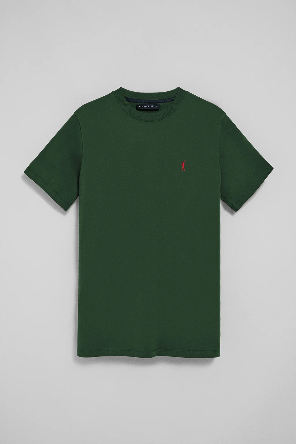 Camiseta verde botella con cuello redondo y bordado Rigby Go - Image 5