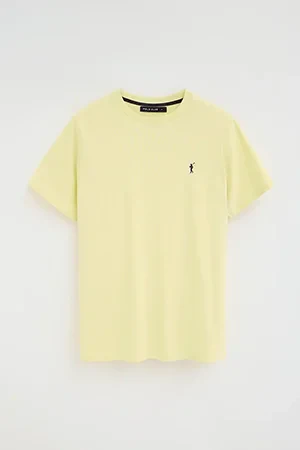 Camiseta amarillo claro de manga corta y bordado Rigby Go - Image 9