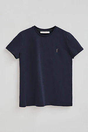 Camiseta azul marino con logo Rigby Go Gold - Image 8