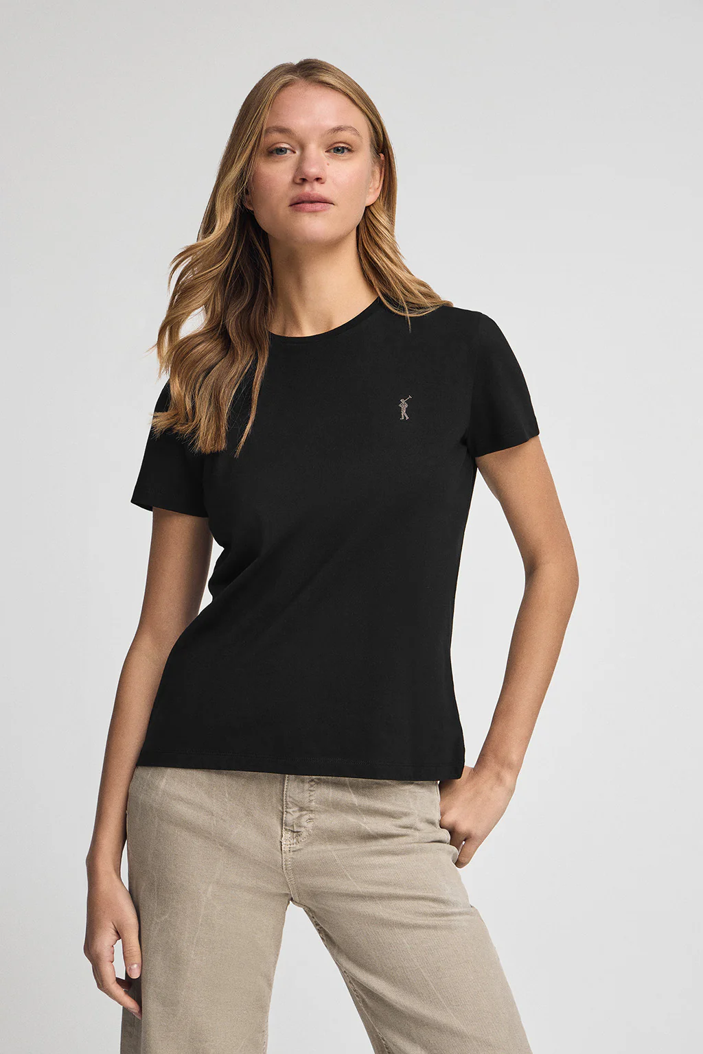 Camiseta negra con logo Rigby Go Gold
