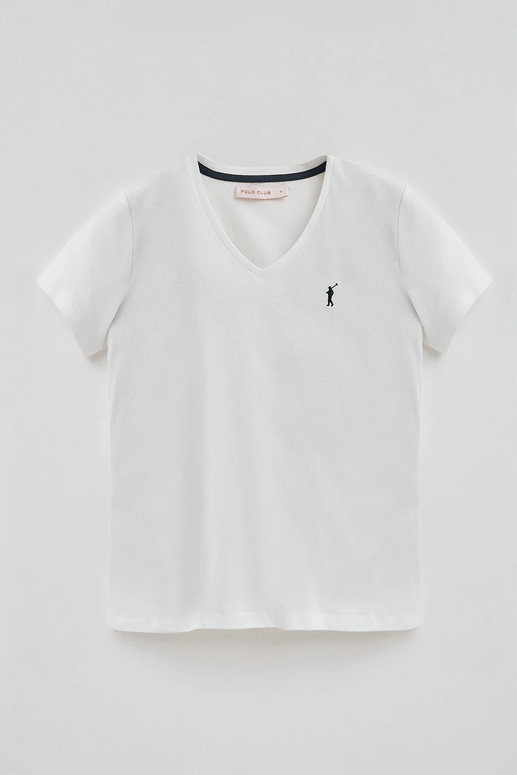 Camiseta blanca de manga corta y cuello pico con logo Rigby go - Image 8