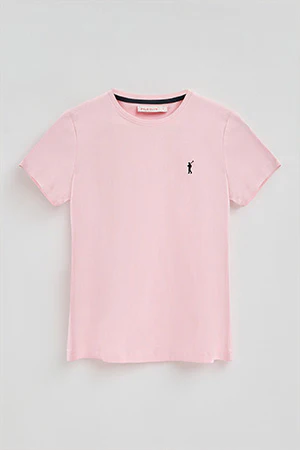 Camiseta rosa de manga corta con bordado Rigby Go - Image 8