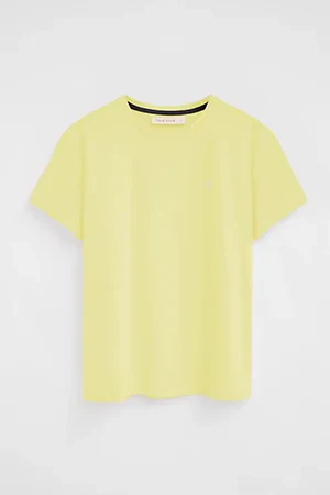 Camiseta amarillo claro de manga corta y cuello redondo con bordado Rigby Go - Image 9
